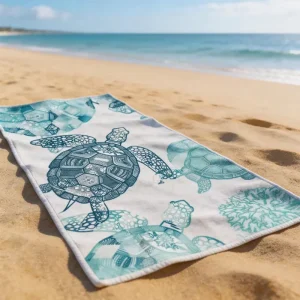 Luxury Microfiber Novelty Beach Towel Custom Logo Digital Double Side Print Cute Quick Dry Beach Towel for Kids and Adults