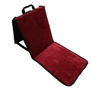 Luxury Middle Eastern Muslim Prayer Mat 3D Embossed Folding Foldable Mosque Carpet Backrest Plain Prayer Mat