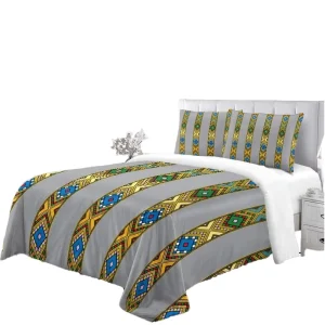 Luxury Modern Customizable Full King Bedding Set Plant Pattern Winter Printed Duvet Cover 2 Pillow Covers 100% Polyester