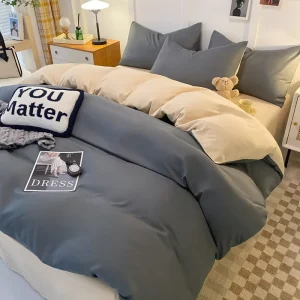 Luxury Modern Home Textiles 4pcs Duvet Cover Set Quilt Cover Set for King Queen Bed with 2 Pillowcases Printed Bedding