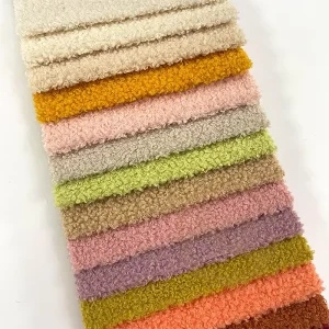 Luxury Modern Knitting 100% Poly Teddy Fabric Sofa Boucle Fabric Teddy Boucle Wool Upholstery Fabric