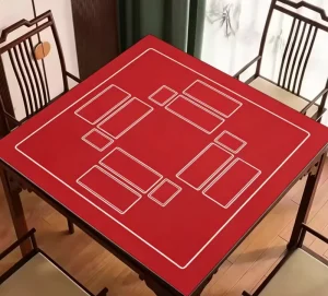 Luxury Modern Mahjong Poker Table Mat with High Tech Rubber Surface Non Slip Noise Reducing Easy Care Stain Resistant Home Use