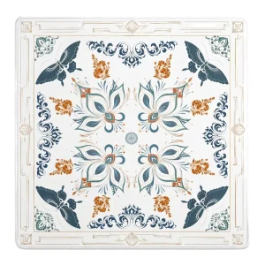 Luxury Modern Ornate Butterfly Floral American Mahjong Mat Anti Slip Noise Reduction Vintage Art Table Pad Portable