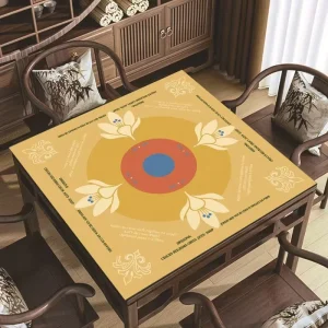 Luxury Modern Portable 12 Color American Mahjong Mat with Anti Slip Rubber Noise Reduction Durable Gaming Table Mat