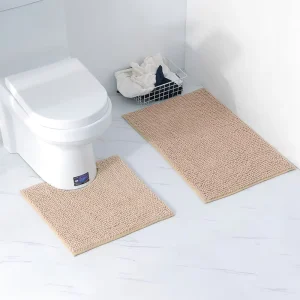 Luxury Modern Shaggy Chenille Reversible Anti fatigue Kitchen Rug Home Hotel Use Non slip Bath Mat Thin Extra Water Absorbent