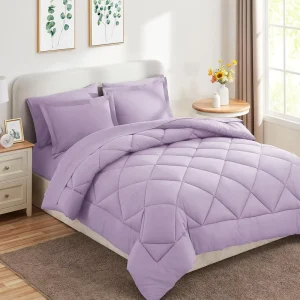 Luxury Modern Soft Queen Size Comforter Set 7 Pieces with Quilts All Seasons Includes Comforter Sheets Pillowcases Shams