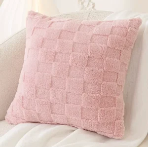 Luxury Modern Woven Solid Square Throw Pillow Cover Case for Hotels Bed Sofa Decor