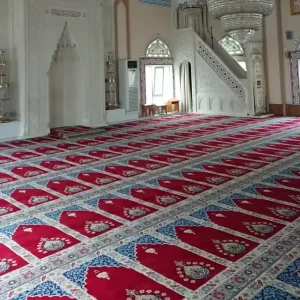 Luxury Mosque Carpets Wall to wall Printed Nylon Carpets Muslim Prayer Rugs