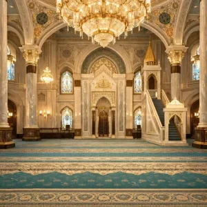 Luxury Mosque Wall-to-wall Carpets Printed Islamic Rugs Muslim Prayer Rugs Prayer Mats in