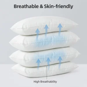 Luxury Neck Hotel Pillows 100% Polyester Hypoallergenic Dust Mite Resistance Skin friendly Bed Pillow Plain Design Premium