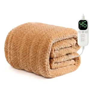 Luxury New Fabric Electric Blanket for Winter CE RoHS EMC Certified Queen King Size Safe Electric Heated Blanket for Bed
