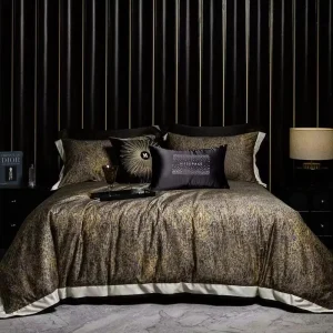 Luxury New Florals 100% Cotton All-Season Wedding Four-Piece Bedding Set Includes Sheet Pillowcase Duvet Cover