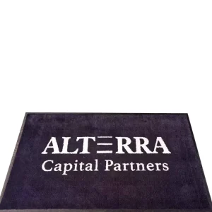 Luxury Nylon Custom Printed Logo Door Mat with Anti Slip Nitrile Rubber Backing Machine Washable Entrance Mat