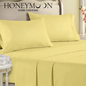 Luxury OEKO-TEX light vlolet Solid 100% Polyester Ultra Soft Bed Sheet Set
