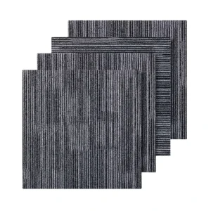 Luxury Office Carpet Tiles Sound Insulation Modular PP Carpet Flooring Commercial Hotel Room PVC Gray 50*50cm