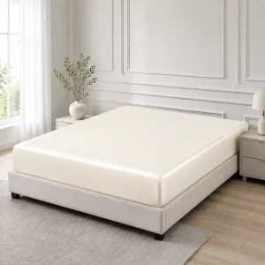 Luxury Organic 6A Grade Manufacturer Home Textiles Queen King Size Plain Dyed Fitted Flat Sheet for Home