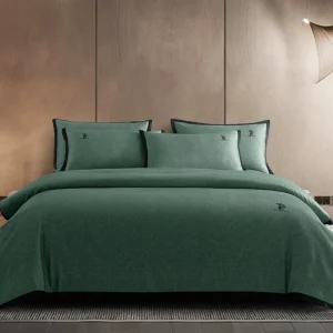 Luxury Organic Cotton Blend Woolen Embroidery Reversible Duvet Cover Set Custom All-Season Eco-Friendly for Home Use OEM