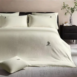 Luxury Organic Cotton Four-Piece Bedding Set Thickened Luxury Collection Pure Color Direct ODM OEM From Manufacturer