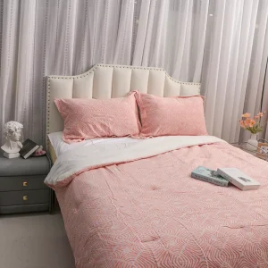 Luxury Organic Green Jacquard Hotel Bedding Set Super King Size Cotton Comforter with Polyester Filling for Kids Home Use