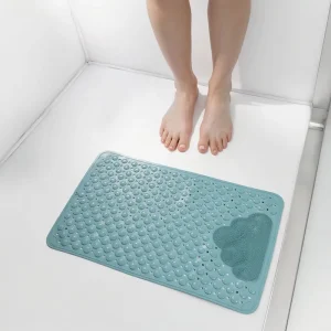 Luxury PVC Bath Mats Non Slip Shower Tub Mat with Modern Solid Design Machine Made for Hotel Bathrooms and Bathrooms