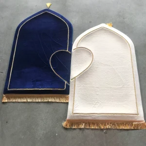 Luxury Personalized Couple Prayer Mat Set Thick Foam Padding Super Polyester Premium Muslim Prayer Mat with Knee 10cm Cushion