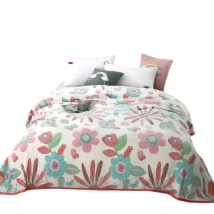 Luxury Plush Bed Blanket pink Flannel Custom Fleece Blankets & Throws