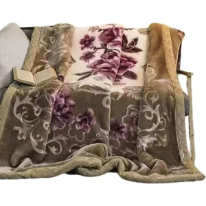 Luxury Plush Raschel Throw Blanket Winter Warm Thick Soft 100% Polyester King Size Bed Blanket