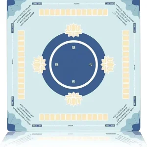 Luxury Poker & American Halloween Mahjong Mat Waterproof Easy Wipe Non Slip Silent Multi Functional Natural Rubber Pad