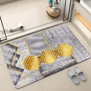 Luxury Polyester Absorbent Bath Mat Machine Made Eco friendly Pet Friendly Quick Dry Non Slip for Home Bathroom