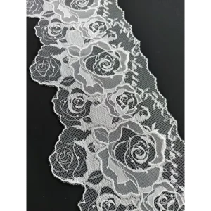 Luxury Polyester Embroidered Mesh Fabric Narrow Stripe Sheer Knitted Textile Dresses Underwear Sleepwear Accessories Girls Boys
