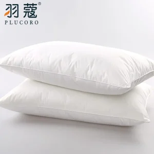Luxury Polyester Filling Feather Cotton 100% Cotton Bed Pillow