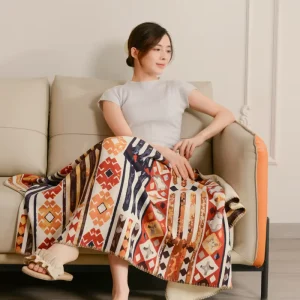 Luxury Premium European Style Horse Delicately Patterned Shawl Blankets and Sofa Blankets