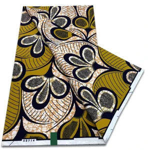 Luxury Print 100% Cotton Real Wax Cloth Fabric New Design Dress Wedding Home Batik Boys Girls Accessories