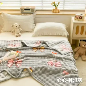 Luxury Printed All Season Winter Blanket with Polyester for Home Bedding Customizable for Hotel