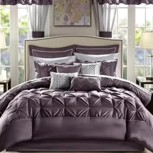 Luxury Printed Stitch Soft 5 Piece Bedding Comforter Set