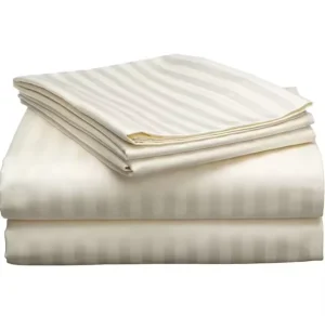 Luxury Quality Woven Classic Soft Polyester Bed Sheet Set with Solid Pattern 300tc for Hotel Use