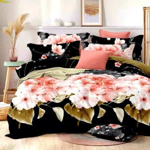 Luxury Queen King Draps En Polyester Bedset Housse De Couette Bedding Set for Home