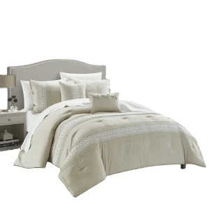Luxury Queen Size Comforter Bedding Set 10 Pcs Bedroom and Hotel Comforter Sets Luxury