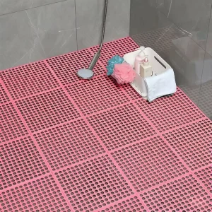 Luxury Quick Drying Square 30x30cm Modern Waterproof Plastic Hotel Bathroom Anti Slip Floor Non Slip Bath Mats Sets
