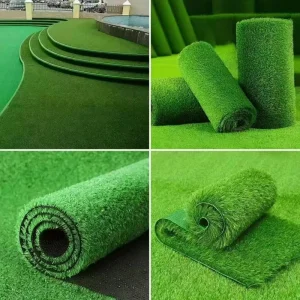 Luxury Realistic Green Artificial Turf Carpet High Density Plastic Simulated Grass Mat for Balcony Outdoor Decoration