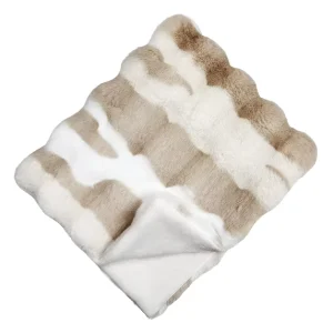 Luxury Reversible Faux Fur Throw Blanket Marble Print Bubble Texture Ultra Soft Plush Couch Decor