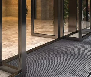Luxury Reversible Washable Striped Handmade Indoor Outdoor Door Mat TPE Backing Non Slip Jacquard Tufted Absorbent