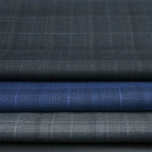 Luxury STOCK Worsted Merino Wool Suiting Fabric Blend Woven Wool Polyester Fabric for Men Suits