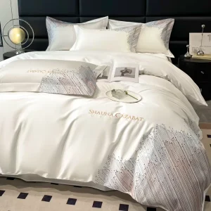 Luxury Sateen Weave Endless Pattern 4 Piece Five Star Hotel Egyptian Cotton Reactive Printed Water Resistant Bed Set