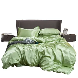 Luxury Satin Bedding Set Customized Design Soft Silk Satin Queen and King Size Fitted Satin Sheets Plain Style