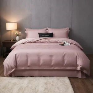 Luxury Senior White Jacquard Comforter Cover Bedding Set 4pc Queen Size Suit Satin Bed Sheets Mattress Pillowcases