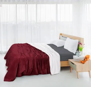 Luxury Sherpa Fleece Throw Blanket Solid Flannel Blanket Winter Super Soft Cozy Machine Washable for Bed or Couch