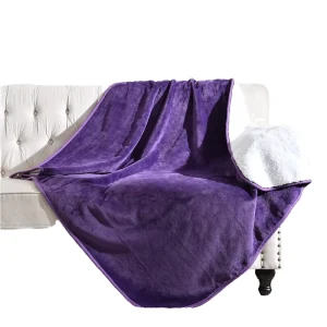 Luxury Sherpa Splash Waterproof Anti Pull Lightweight Throw Blanket 100% Polyester Solid Color Woven Four Seasons Airplane Use