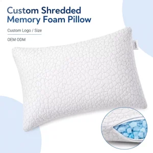 Luxury Shredded Memory Foam Pillow Adjustable Loft Bamboo Charcoal Cooling Hypoallergenic Bed Pillows