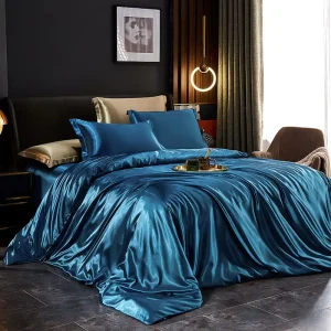 Luxury Smooth and Soft Silky Satin Full Size 100% Silk Bedding Set